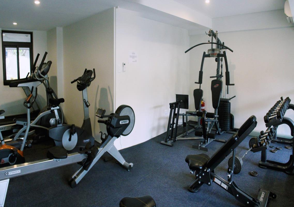 Fitness centre with cardio machines and weights